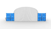 Perete frontal fara usa pt. 10x12 m Acoperisuri Container - PVC alb