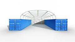 Perete frontal fara usa pt. 10x12 m Acoperisuri Container - PVC alb