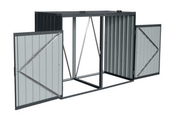 Cutie de gunoi metalică L cu 2 boxe BS-MK2 - 80 x 160 x 122 cm antracit