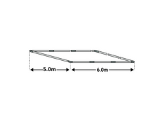 5x6m Cadru baza cort ECONOMY