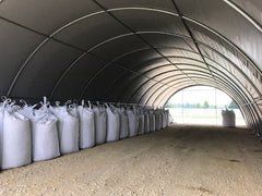 9x20 m Hala TITANICA Semirotunda - 180m2 - verde - Țevi ovală