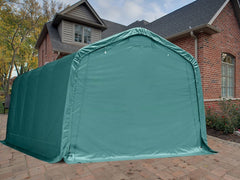 3,3x6m Garaj tip Cort PVC 450 g/m²- verde - pentru Masini Motociclete Biciclete
