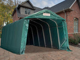 3,3x7,2m Garaj tip Cort PVC 450 g/m²- verde - pentru Masini Motociclete Biciclete