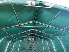 4x8m Garaj tip Cort PVC 620 g/m²- verde - pentru Masini Motociclete Remorca