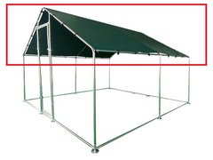 2x5 m Prelata de schimb Cotet / Tarc pasari - PVC 350 g/m²