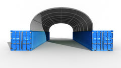 10x12 m Acoperisuri Container - 120m2 - gri