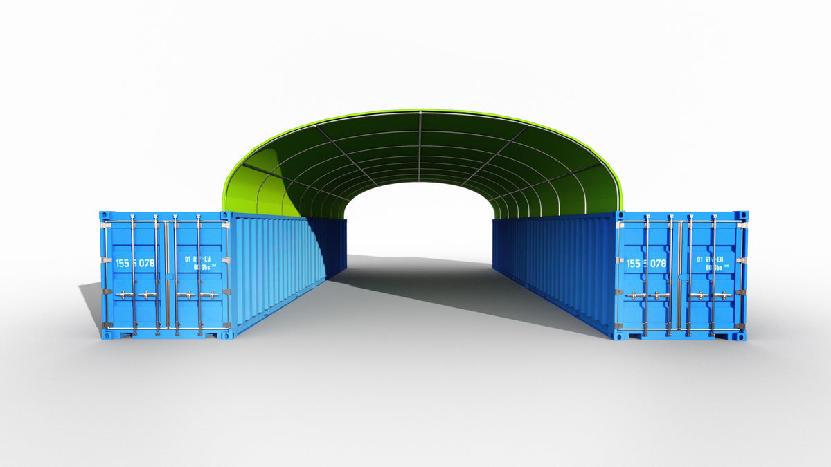 10x12 m Acoperisuri Container  - 120m2 - verde