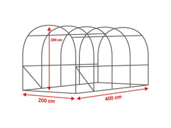 2x4 m Solar de gradina 8 mp, teava galvanizata