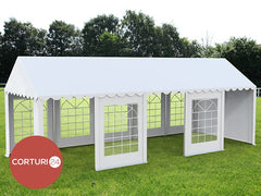 3x12 m Cort Evenimente ECONOMY, PVC alb