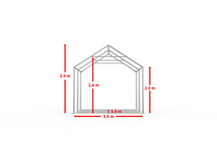 3x3 m Cort Evenimente PROFESSIONAL, PVC ignifug alb