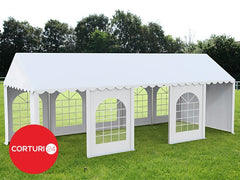 4X12 m Cort Evenimente PROFESSIONAL XXL, PVC alb