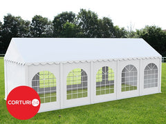 4X12 m Cort Evenimente PROFESSIONAL XXL, PVC alb
