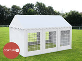 4x6 m Cort Evenimente ECONOMY, PVC alb