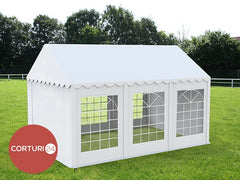 4x6 m Cort Evenimente ECONOMY, PVC alb