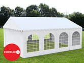4x8 m Cort Evenimente PROFESSIONAL XXL, PVC alb