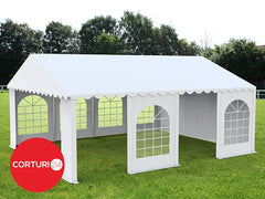 4x8 m Cort Evenimente PROFESSIONAL XXL, PVC alb