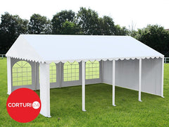 4x8 m Cort Evenimente PROFESSIONAL XXL, PVC alb