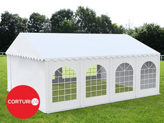 4x8 m Cort Evenimente PROFESSIONAL XXL, PVC alb