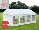 4x8 m Cort PE 260, alb