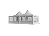 4x8 m Pagoda ECONOMY PVC 500, alb