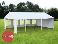 5x10 m Cort Evenimente PROFESSIONAL XXL, PVC ignifug alb