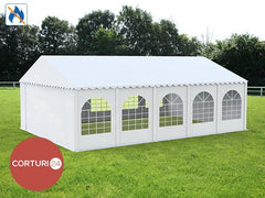 5x10 m Cort Evenimente PROFESSIONAL XXL, PVC ignifug alb
