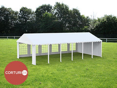 5x12 m Cort Evenimente ECONOMY, PVC alb