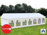 5X14 m Cort Evenimente PROFESSIONAL XXL, PVC ignifug alb