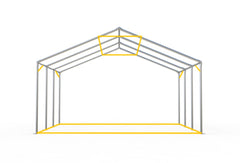 6x10 m Cort Evenimente PROFESSIONAL XXL, PVC ignifug alb
