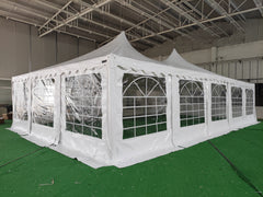 6x10 m Pagoda ECONOMY PVC 500, alb