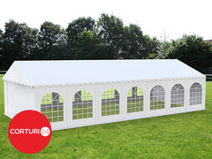 6x14 m Cort Evenimente PROFESSIONAL XXL, PVC ignifug alb
