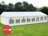 6x16 m Cort Evenimente PROFESSIONAL XXL, PVC ignifug alb