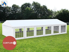 7X12 m Cort Evenimente PROFESSIONAL XXL, PVC ignifug alb