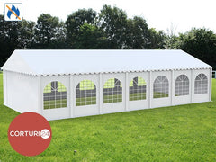 7x14 m Cort Evenimente PROFESSIONAL XXL, PVC ignifug alb