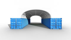 8x12 m Acoperisuri Container - 96m2 - alb