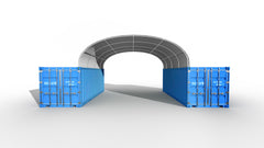 8x6 m Acoperisuri Container  - 48m2 - alb