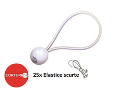 Set 25 intinzatoare elastice scurte