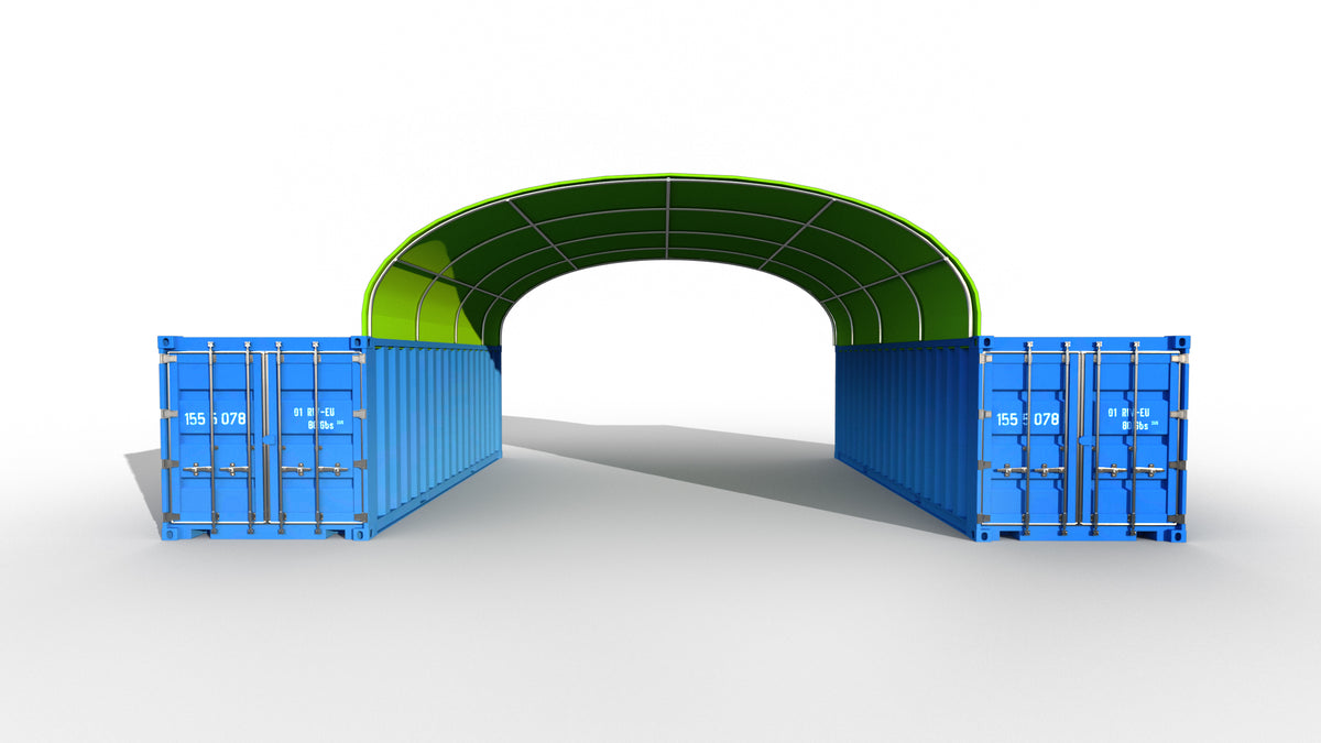 10x6 m Acoperisuri Container  - 60m2 - verde