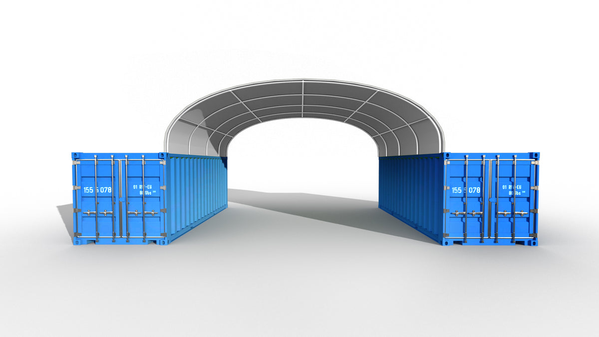 10x6 m Acoperisuri Container  - 60m2 - gri
