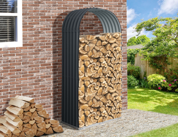 Magazie depozitare lemne WST1 - 0,8m³ - 103 x 40 x 200 cm antracit