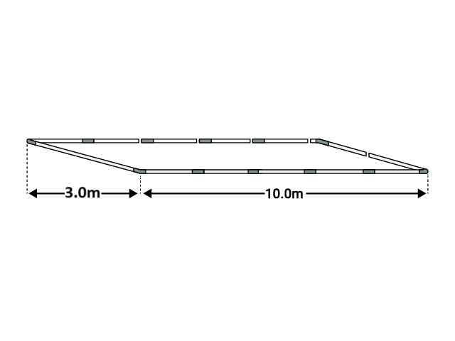 3x10m Cadru baza cort ECONOMY