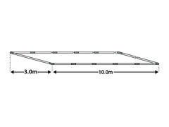 3x10m Cadru baza cort ECONOMY