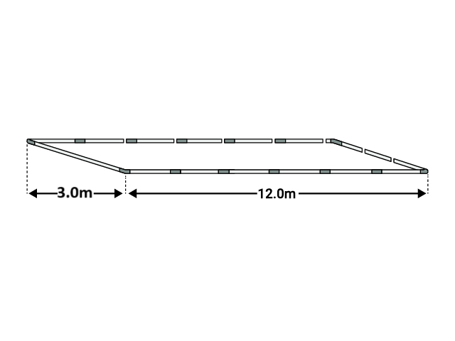 3x12m Cadru baza cort ECONOMY