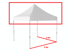 3x3 m-Prelata acoperis pentru Pavilion Pliabil PVC 620 g/m2