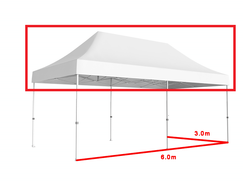3x6 m-Prelata acoperis pentru Pavilion Pliabil PVC 620 g/m2