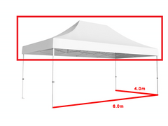 4x6 m Prelata acoperis pentru Pavilion Pliabil PVC 620 g/m2