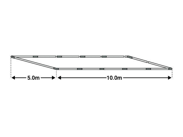 5x10m Cadru baza cort ECONOMY