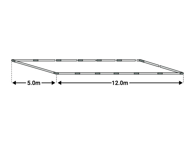 5x12m Cadru baza cort ECONOMY