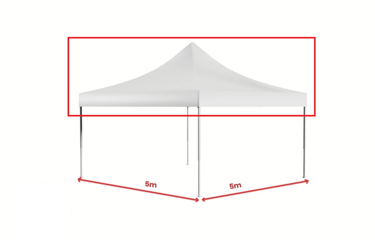 5x5 m Prelata acoperis pentru Pavilion Pliabil PVC 620 g/m2