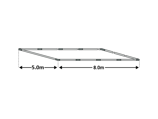 5x8m Cadru baza cort ECONOMY